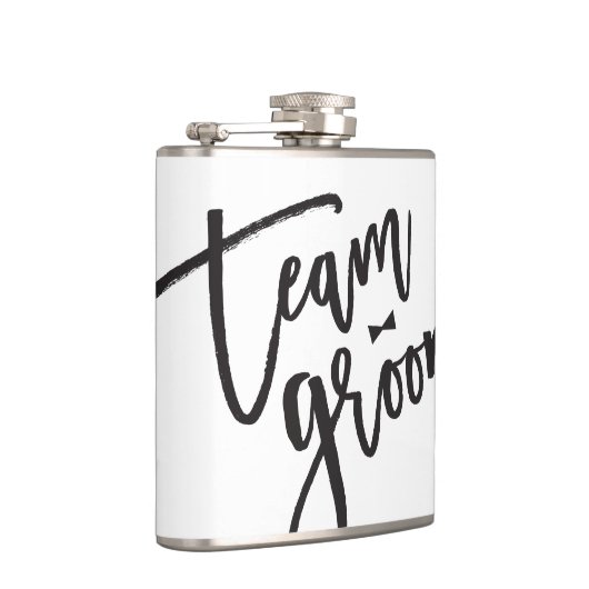 Team Groom Bow Stropdas Bachelor Party Weddenschap Heupfles (Rechts)