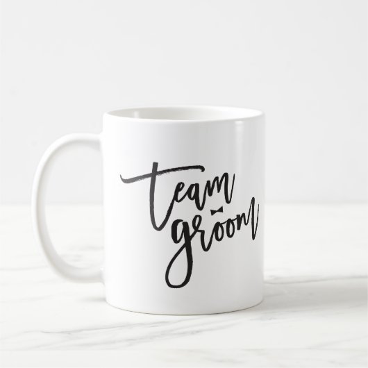 Team Groom Bow Stropdas Bachelor Party Weddenschap Koffiemok (Links)