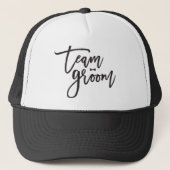 Team Groom Bow Stropdas Bachelor Party Weddenschap Trucker Pet (Voorkant)