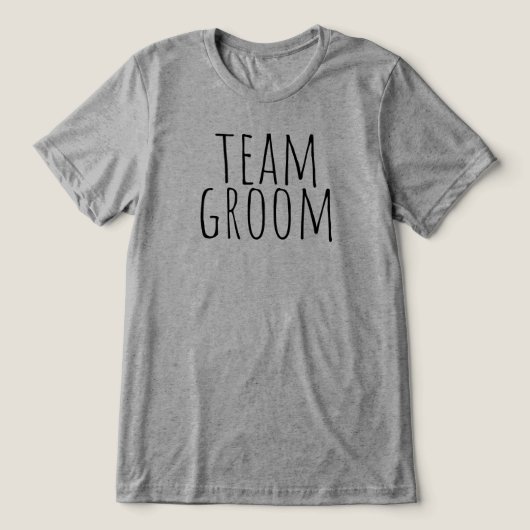 Team Groom Bridal Party Wedding Tri-Blend Shirt (Design voorkant)