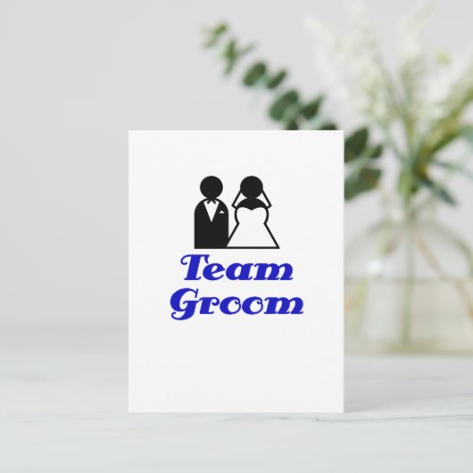 Team Groom Briefkaart (Staand voorkant)