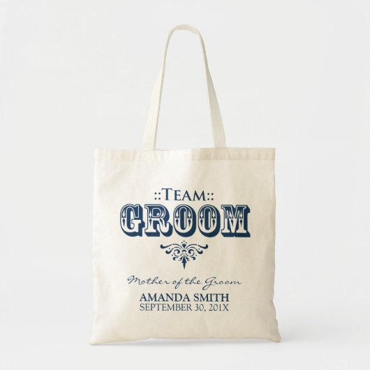 "TEAM GROOM" - Canvas tas van een gepersonaliseerd (Voorkant)