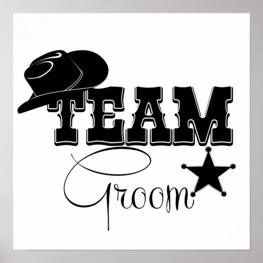 Team Groom - cowboy Poster (Voorkant)
