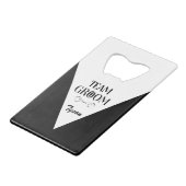 Team Groom - Creatieve geschenken voor Groomsmen Creditkaart Flessenopener (Voorkant Gekanteld)
