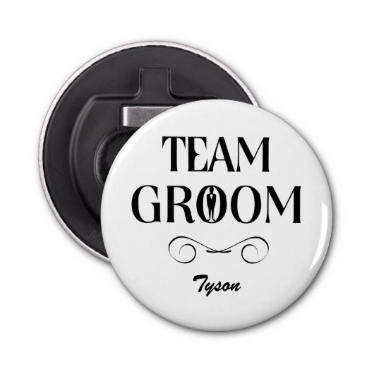 Team Groom - Creative Gifts for Groomsmen Button Flesopener (Voorkant)
