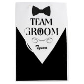 Team Groom - Custom Groomsmen Gift Bags Medium Cadeauzakje (Voorkant)