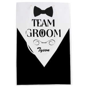 Team Groom - Custom Groomsmen Gift Bags Medium Cadeauzakje