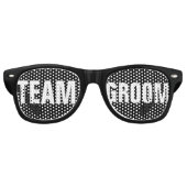 Team Groom feesttinten Retro Zonnebril (Voorkant)