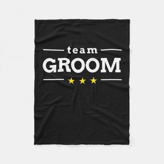 Team Groom Fleece Deken (Voorkant)