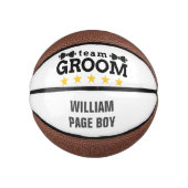 Team Groom | Groomsman | Bachelor | Zwart wit Basketbal (Voorkant)