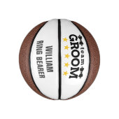 Team Groom | Groomsman | Bachelor | Zwart wit Basketbal (Verticaal)