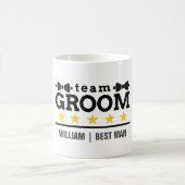 Team Groom | Groomsman | Bachelor | Zwart wit Koffiemok (Center)