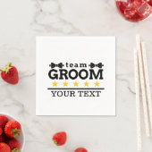 Team Groom | Groomsman | Bachelor | Zwart wit Servet (Insitu)