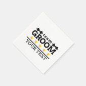 Team Groom | Groomsman | Bachelor | Zwart wit Servet (Hoek)