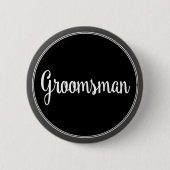 Team Groom Groomsman Wedding Party Ronde Button 5,7 Cm (Voorkant)