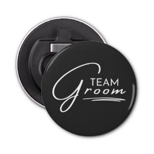 Team Groom Groomsmen Weddings and Bachelor Party Button Flesopener