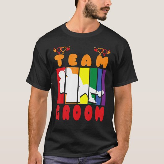 Team Groom Husband Crew same gender love T-shirt (Voorkant)