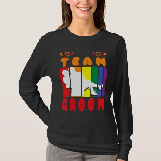 Team Groom Husband Crew same gender love T-shirt (Voorkant)