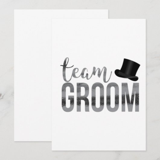 Team Groom Kaart (Voorkant / Achterkant)