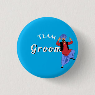 Team Groom ladkewale badge Knop Ronde Button 3,2 Cm