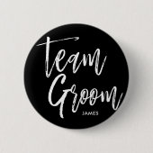 Team Groom | Manuscript Ronde Button 5,7 Cm (Voorkant)