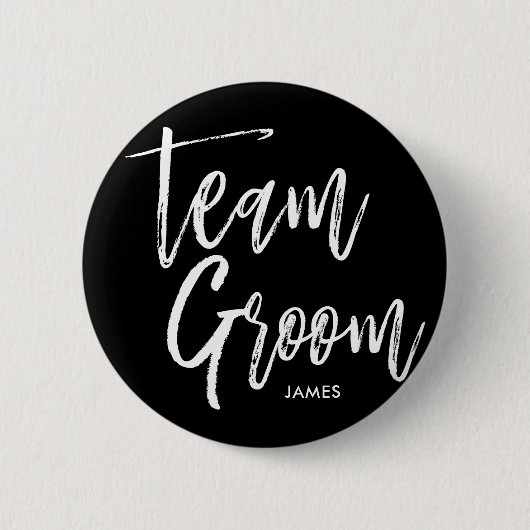 Team Groom | Manuscript Ronde Button 5,7 Cm (Voorkant)