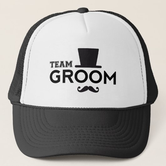 Team Groom met pet en snor (Voorkant)
