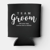 Team Groom Modern Wedding Favors for Groomsmen Blikjeskoeler (Voorkant)