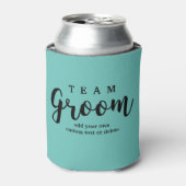 Team Groom Modern Wedding Favors for Groomsmen Blikjeskoeler (Blikje Voorkant)
