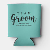 Team Groom Modern Wedding Favors for Groomsmen Blikjeskoeler (Voorkant)