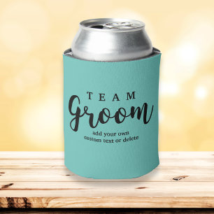 Team Groom Modern Wedding Favors for Groomsmen Blikjeskoeler