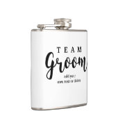 Team Groom Modern Wedding Favors for Groomsmen Heupfles (Rechts)
