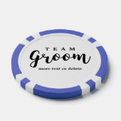 Team Groom Modern Wedding Favors for Groomsmen Poker Chips (Enkel)