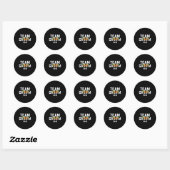 Team Groom Party Bachelor Shots Bride Wedding Ronde Sticker (Vel)