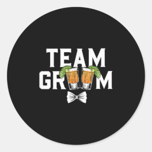 Team Groom Party Bachelor Shots Bride Wedding Ronde Sticker