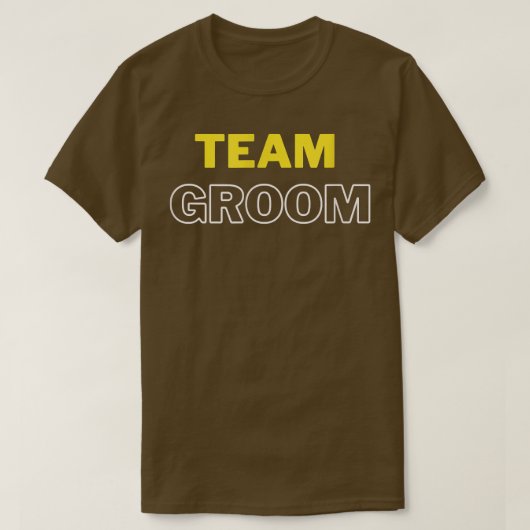 Team Groom Ready Bride & Groom Weddenschap Gif T-shirt (Design voorkant)