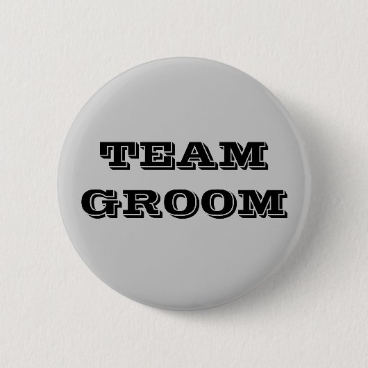Team Groom Ronde Button 5,7 Cm (Voorkant)