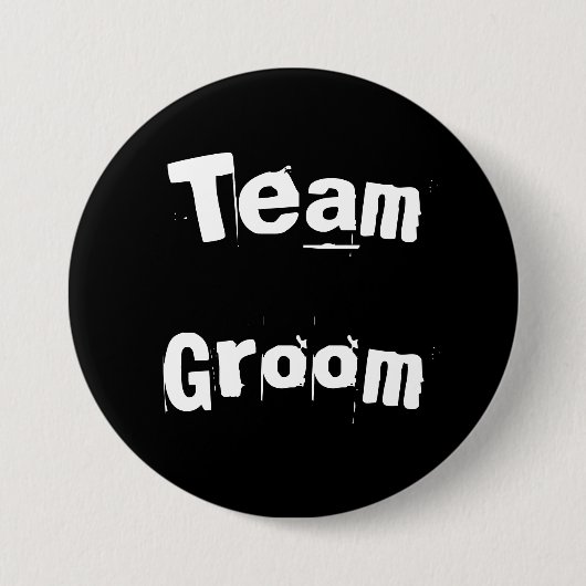 Team Groom Ronde Button 7,6 Cm (Voorkant)
