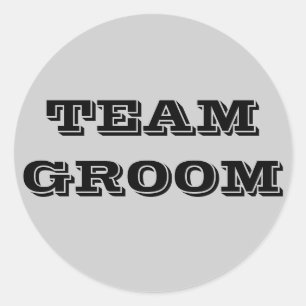 Team Groom Ronde Sticker