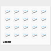 Team Groom script Ronde Sticker (Vel)