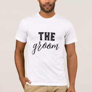 Team Groom Shirt voor The Groom – Black Script