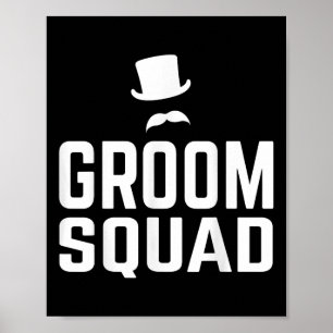 Team Groom Squad Huwelijk Bachelor Party Gift Marr Poster