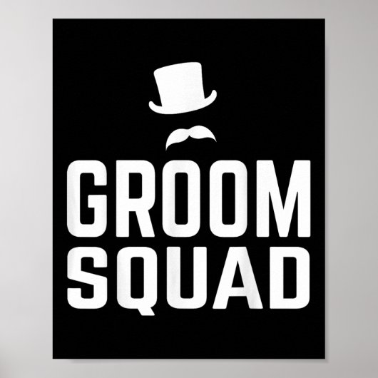 Team Groom Squad Huwelijk Bachelor Party Gift Marr Poster (Voorkant)