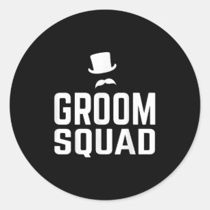 Team Groom Squad Huwelijk Bachelor Party Gift Marr Ronde Sticker