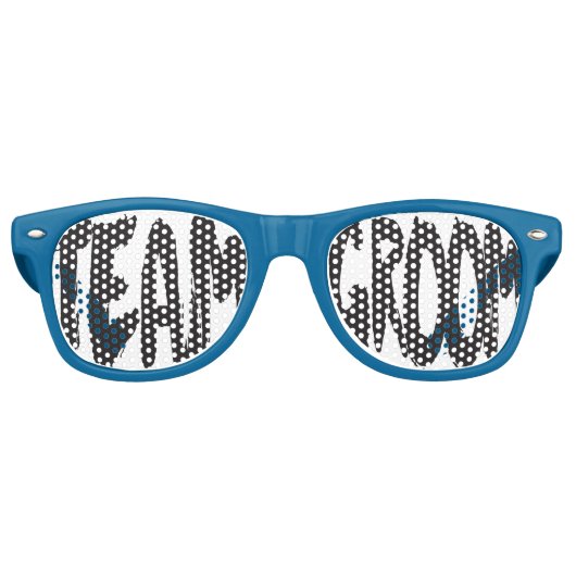 Team Groom Swag Party Shades Retro Zonnebril (Voorkant)