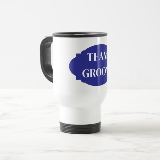 Team Groom Travel Mug Reisbeker (Voorkant links)
