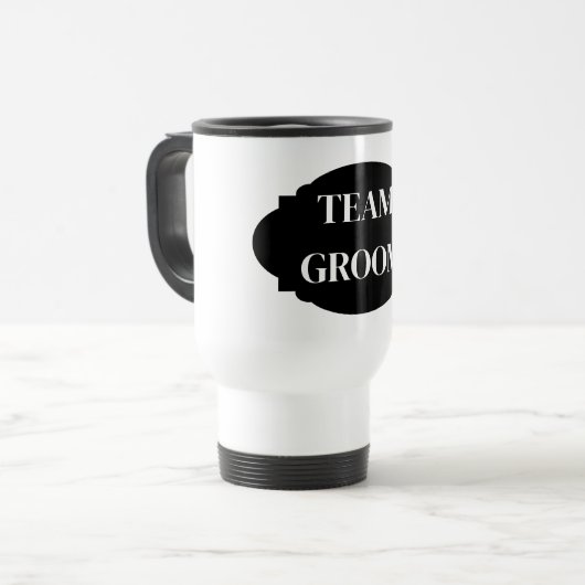 Team Groom Travel Mug Reisbeker (Voorkant links)