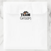 Team Groom Vierkante Sticker (Tas)