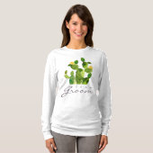TEAM GROOM WATERVERF DESERT CACTUS FLOWER T-SHIRT (Voorkant volledig)