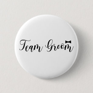Team Groom, Wedding, Bachelor Name Tag Ronde Button 5,7 Cm